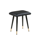 Modern Makeup Vanity Desk with Mirror and Lights, Retractable Design, Black Engineered Wood, 58.50 x 15.80 x 52.30 inches