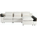 L-shaped Modular Sectional Sofa with Removable Back Cushions,3 Pillows and 2 Storage Spaces,Suitable for Living rooms,Offices and Apartments