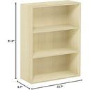 Pasir 3-Tier Open Shelf Bookcase Maple 22.7W X 9.7D X 31.5H