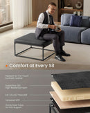 Ink Black Modular Ottoman Coffee Table Reversible Top