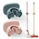 [2pks] Broom Holder Wall Mount Self Adhesive | Pink & Green