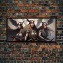 The Valkyries, Norse Mythology, Framed Canvas Print, Norse Fantasy Art