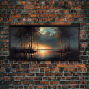 Moody Landscape Painting, Canvas Print, Framed Wall Art, Wall Decor, Vintage Style Art, Vintage Wall Art, Antique Reproduction Art