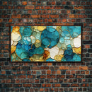 Abstract Wall Art, Green Abstract Print, Vibrant Abstract, Panoramic Art, Wall Art, Canvas Art, Landscape Art, Welcome Home Gift, Room Decor