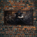 The Witch, Framed Canvas Print, Halloween Decor, Witch Painting, Horror Prints, Goth Art, Witchy Decor, Halloween Wall Art