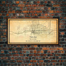 Tulsa Map Art - Oklahoma - Custom Tulsa City Streets Map Print -  University of Tulsa - Home Office Decor Tulsa Map Decor Oklahoma Wall Art