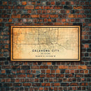 Oklahoma City Vintage Map Print, Oklahoma Map, Oklahoma State Map Art, Oklahoma City Road Map Poster, Vintage Map Gift, Road Trip Art