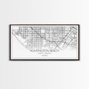 Huntington Beach City Map, California Map, Map Art, Modern Art, Wall Art, Canvas Art, Coastal Wall Art, Ocean Wall Art, Travel Gifts For Men