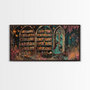 The Witch's Library Framed Canvas Print - Spooky Season Wall Art - Spooky Season - Spooky Decor - Halloween Wall Art