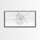 Lexington City Map, Kentucky Map, Map Art, Modern Art, Wall Art, Canvas Art, Farmhouse Wall Décor, Gift For Women, Living Room Wall Art