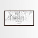 Sioux Falls City Map, South Dakota Art, Map Print, Modern Wall Art, Wall Art, Canvas Art, Large Wall Art, Unique Wall Décor, Office Prints