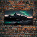 Northern Lights Fine Art Canvas Print, Aurora Wall Art , Landscape Print, Aurora Painting, Aurora Borealis Poster