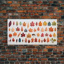 Fall Leaves Photography Study, Framed Canvas Print, Fall Decor, Autumn Decor, Fall Centerpiece, Seasonal Art, Fall Centerpiece