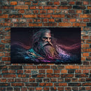 Aegir, God Of The Sea, Framed Canvas Print, Norse Mythology, Norse Art, Living Room Wall Art