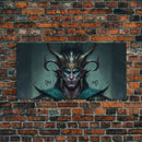 Aesthetic Loki the Trickster God, Norse Mythology, Framed Canvas Print, Extra Large Art, Fantasy Decor, Pastel Aesthetic Art