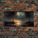 Moody Landscape Painting, Canvas Print, Framed Wall Art, Wall Decor, Vintage Style Art, Vintage Wall Art, Antique Reproduction Art