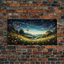 Wildflower Meadow, Wildflower Wall Art, Butterflies Wall Print, Panoramic Art, Wall Art, Canvas Art, Landscape Art, Landscape Print, Office