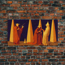 Spooky Victorian Occult Art, ready to hang canvas print, framed art, cool unique wall decor