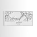 Madison City Map, Wisconsin Map, Map Art, Modern Art, Wall Art, Canvas Art, Unique Gifts, Large Wall Art, College Décor, Room Décor, Prints