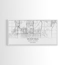 Sioux Falls City Map, South Dakota Art, Map Print, Modern Wall Art, Wall Art, Canvas Art, Large Wall Art, Unique Wall Décor, Office Prints