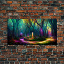 Beautiful Fantasy wall art, canvas print, magical forest, fantasy landscape art, ready to hang wall art
