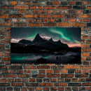 Northern Lights Fine Art Canvas Print, Aurora Wall Art , Landscape Print, Aurora Painting, Aurora Borealis Poster