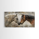 Cowboy Riding in Desert Landscape, Framed Canvas Print for Rustic Living Room Decor, Western Art for Home and Bedroom Decoration
