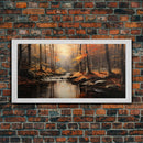 Fall Centerpiece Landscape Painting Canvas Print, Autumn Decor, Fall Centerpiece, Fall Home Decor, Fall Wall Decor, Fall Home Decor