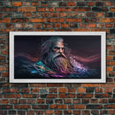 Aegir, God Of The Sea, Framed Canvas Print, Norse Mythology, Norse Art, Living Room Wall Art