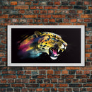 Leopard Wall Decor, Animal Wall Art, Abstract Wall Art, Nature Wall Decor, Panoramic Wall Decor, Canvas Print, Wall Art, Framed Canvas Art