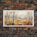 Tree Wall Art, Forest Wall Art, Fall Wall Art, Panoramic Art, Wall Art, Canvas Art, Landscape Art, Landscape Print, Country Home Decor