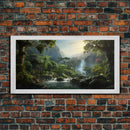 Tropical Wall Art, Framed Canvas Print, Hawaii Art, Tropical Art Print, Tropical Decor, Island Vibes, Rainbow Art, Colorful Art, Caribbean