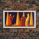 Spooky Victorian Occult Art, ready to hang canvas print, framed art, cool unique wall decor