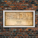 Denver map print poster canvas, Colorado map print poster canvas, Denver city map print poster canvas, framed road map art, office decor