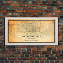 Oklahoma City Vintage Map Print, Oklahoma Map, Oklahoma State Map Art, Oklahoma City Road Map Poster, Vintage Map Gift, Road Trip Art