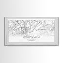 Winston Salem City Map, North Carolina Art, Map Print, Modern Wall Art, Wall Art, Canvas Art, Modern Office Art, Room Décor For Teens