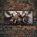 The Valkyries, Norse Mythology, Framed Canvas Print, Norse Fantasy Art