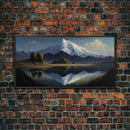 Mount Rainier, Framed Canvas Print, Mountain Landscape Painting Print, Wall Decor, Living Room Art