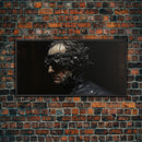 Victorian Steampunk Cyborg, Framed Canvas Print, Horror Prints, Halloween Wall Art, Halloween Themed Decor