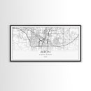 Akron Street Map, Ohio Map, Map Print, Modern Art, Wall Art, Canvas Print, Wall Hanging, Office Wall Décor, Couples Gift, City Map Canvas