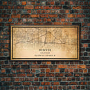 Denver map print poster canvas, Colorado map print poster canvas, Denver city map print poster canvas, framed road map art, office decor