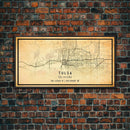 Tulsa Map Art - Oklahoma - Custom Tulsa City Streets Map Print -  University of Tulsa - Home Office Decor Tulsa Map Decor Oklahoma Wall Art
