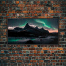 Northern Lights Fine Art Canvas Print, Aurora Wall Art , Landscape Print, Aurora Painting, Aurora Borealis Poster
