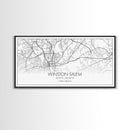 Winston Salem City Map, North Carolina Art, Map Print, Modern Wall Art, Wall Art, Canvas Art, Modern Office Art, Room Décor For Teens