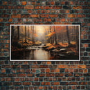 Fall Centerpiece Landscape Painting Canvas Print, Autumn Decor, Fall Centerpiece, Fall Home Decor, Fall Wall Decor, Fall Home Decor