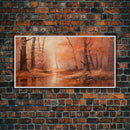 Orange Leaves In The Fall, Framed Canvas Print, Seasonal Decor, Fall Seasonal Art, Clearance Fall Decorations, Fall Wall Decor, Fall Decor
