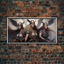 The Valkyries, Norse Mythology, Framed Canvas Print, Norse Fantasy Art