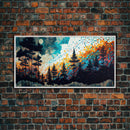 Crystal Pine Tree Art, Framed Canvas Print, Pine Tree Canvas, Pine Tree Artwork, Pine Tree Canvas Art