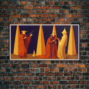 Spooky Victorian Occult Art, ready to hang canvas print, framed art, cool unique wall decor