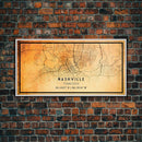 Nashville Map Print, Framed Canvas Wall Art, Tennessee Street Map Art, Davidson City Street Road Map Wall Decor